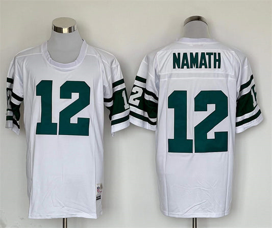 Men's New York Jets Joe Namath Mitchell & Ness White Legacy Replica Jersey