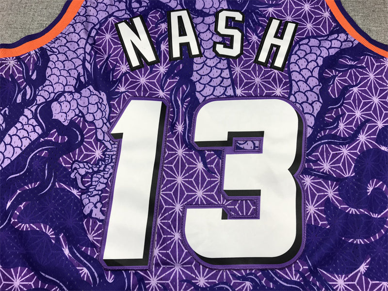 Men's Phoenix Suns Steve Nash #13 Purple Year of Dragon Edition Swingman Jersey