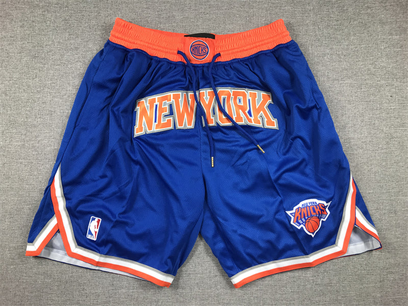 Men's New York Knicks Blue Icon Edition Pocket Shorts