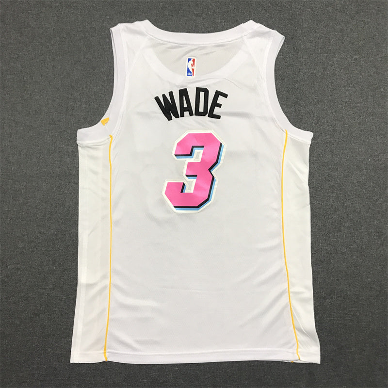 Men's Miami Heat Dwyane Wade #3 White Swingman Jersey - City Edition