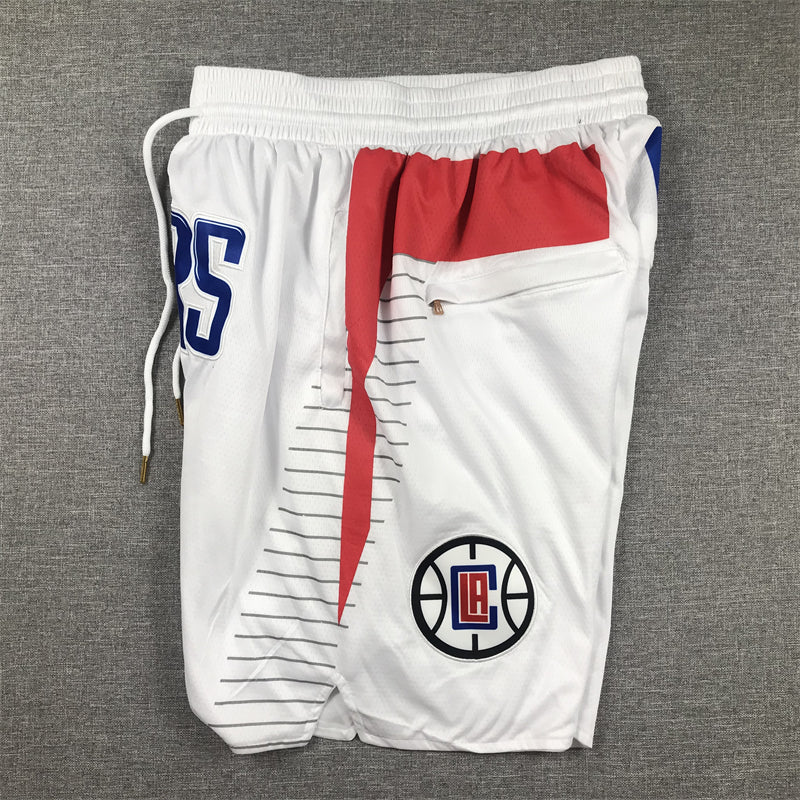 Men's LA Clippers White Association Edition Pocket Shorts