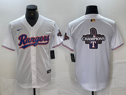 Men's Texas Rangers White 2024 Gold Collection Player Jersey