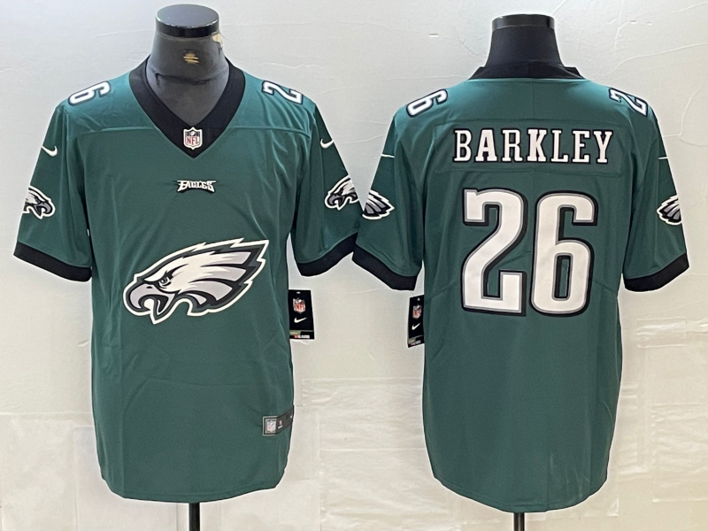 Men's Philadelphia Eagles Saquon Barkley #26 Midnight Green Player Game Jersey