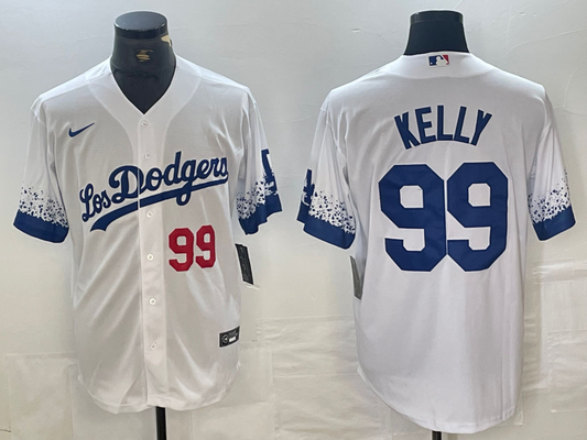 Men's Los Angeles Dodgers Joe Kelly #99 White Game Jersey