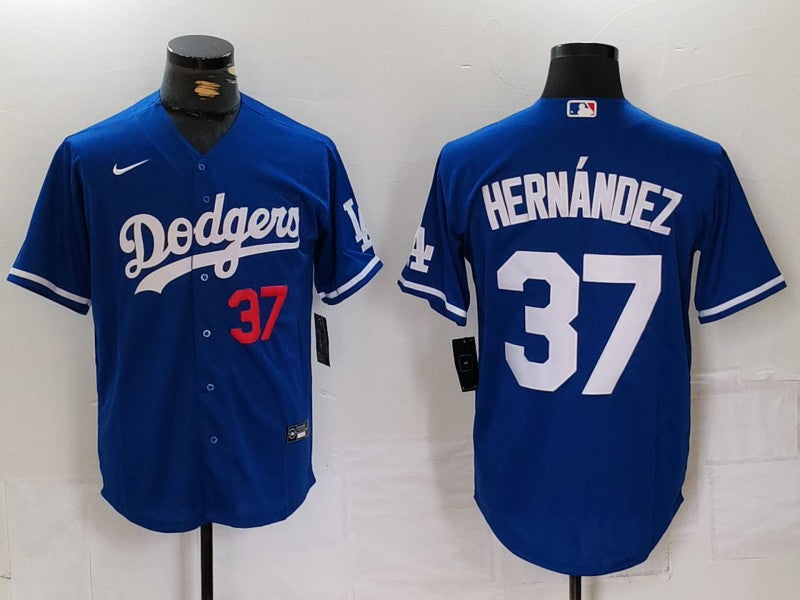 Men's Los Angeles Dodgers Teoscar Hernandez #37 Royal Limited Player Jersey