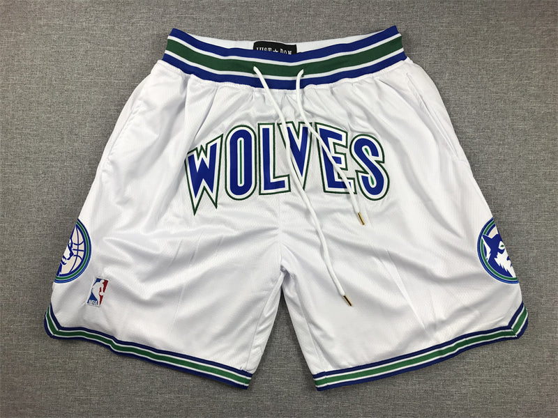 Men's Minnesota Timberwolves White Pocket Shorts