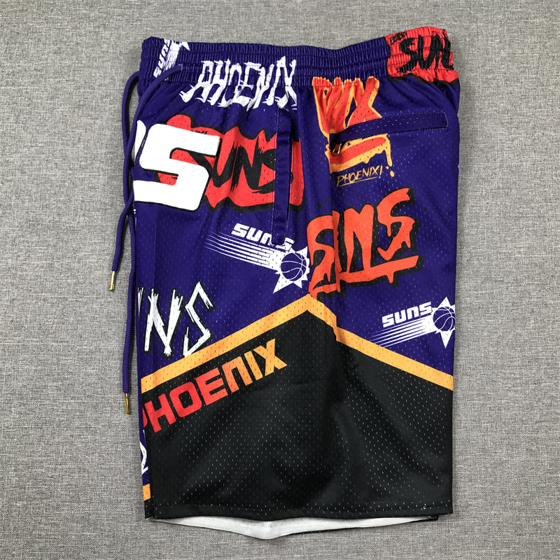 Men's Phoenix Suns Purple Graffiti Edition Pocket Shorts