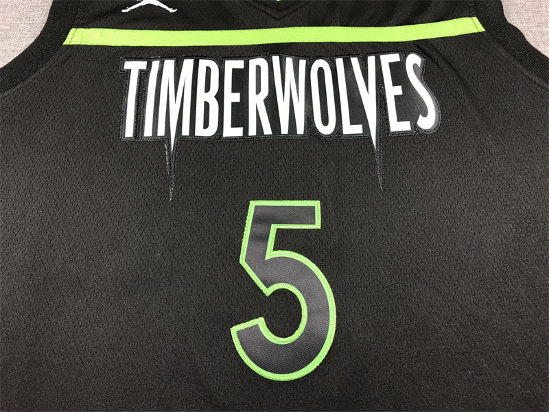 Men's Minnesota Timberwolves Anthony Edwards #5 Black 2022/23 Swingman Jersey - Statement Edition