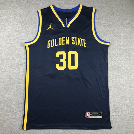 Men's Golden State Warriors Stephen Curry #30 Navy Swingman Jersey - Statement Edition