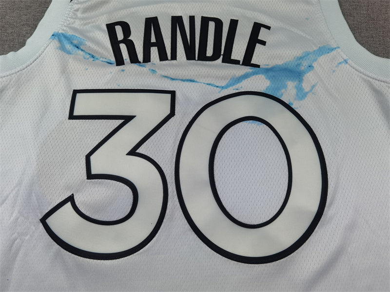 Men's Minnesota Timberwolves Julius Randle #30 White 2024/25 Swingman Player Jersey - City Edition