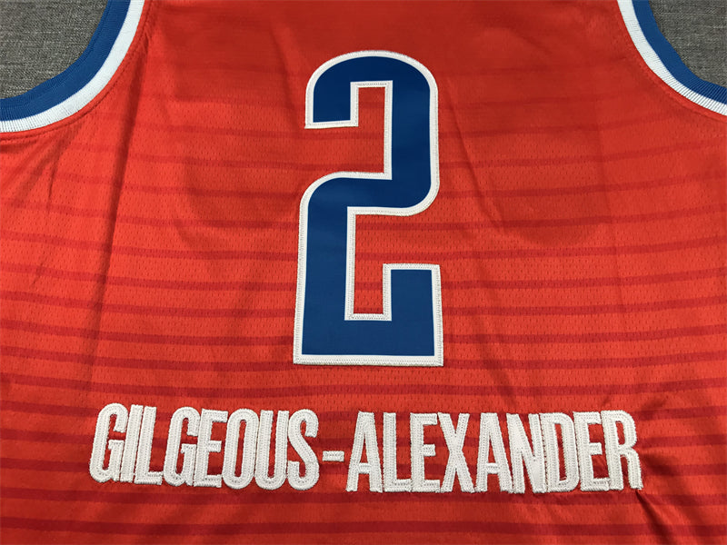 Men's Oklahoma City Thunder Shai Gilgeous-Alexander #2 Orange 2022/23 Swingman Jersey - Statement Edition