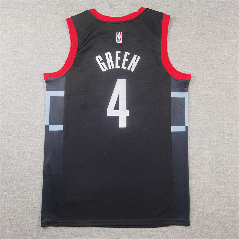 Men's Houston Rockets Jalen Green #4 Black Swingman Jersey - Statement Edition