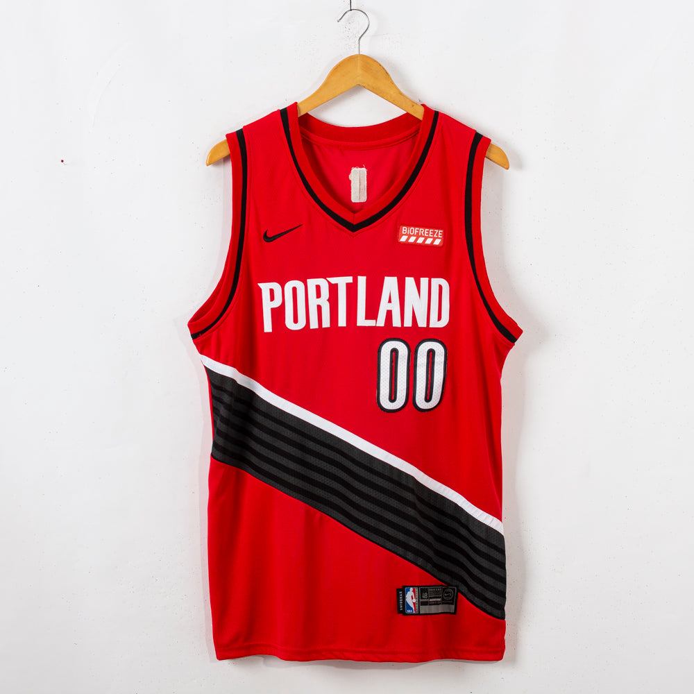 Men's Portland Trail Blazers Carmelo Anthony #00 Red Swingman Jersey