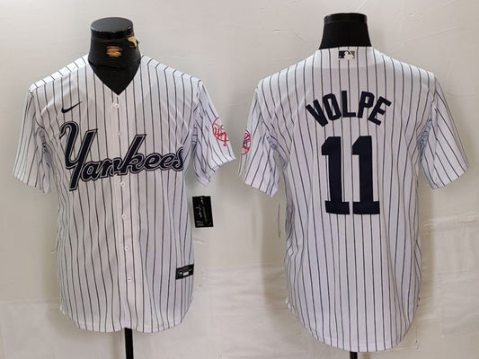 Men's New York Yankees Anthony Volpe White Replica Player Jersey