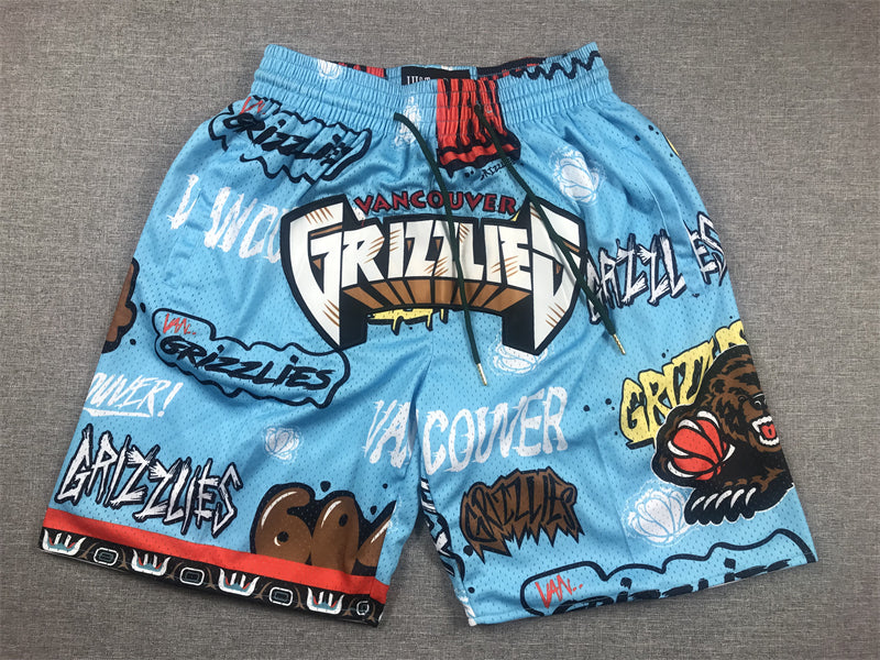 Men's Memphis Grizzlies Blue Graffiti Edition Pocket Shorts