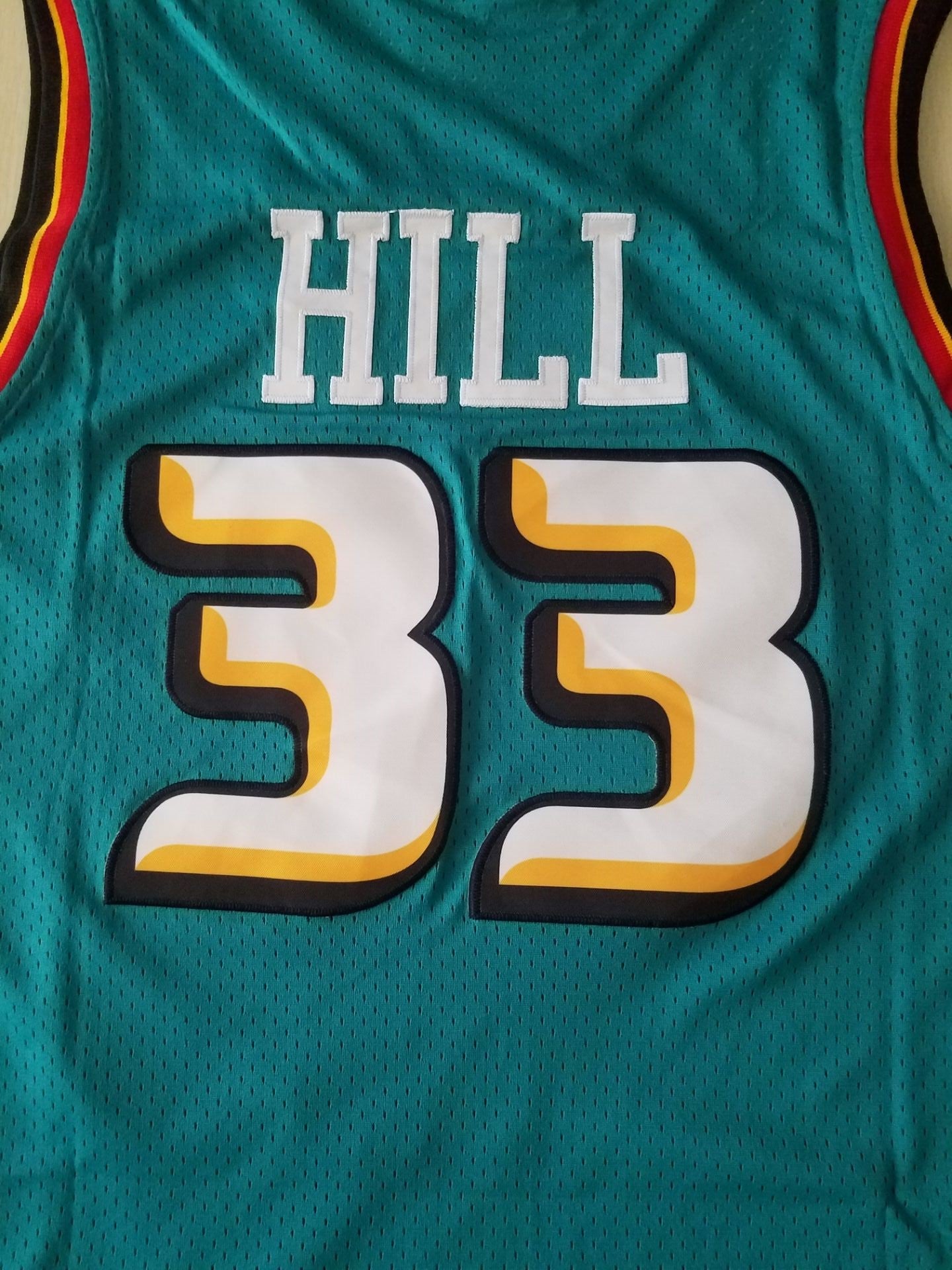 Men's Detroit Pistons Grant Hill 1998-99 Green Hardwood Classics Swingman Jersey