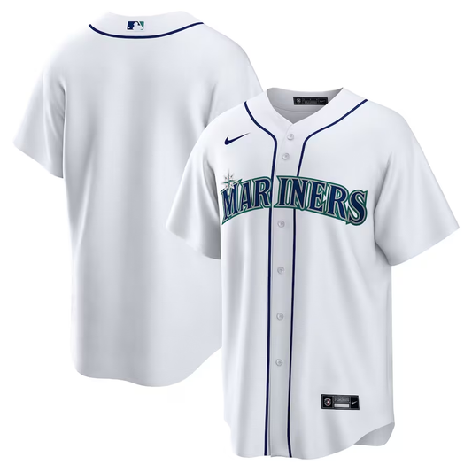 Men's Seattle Mariners White Home Replica Blank Jersey