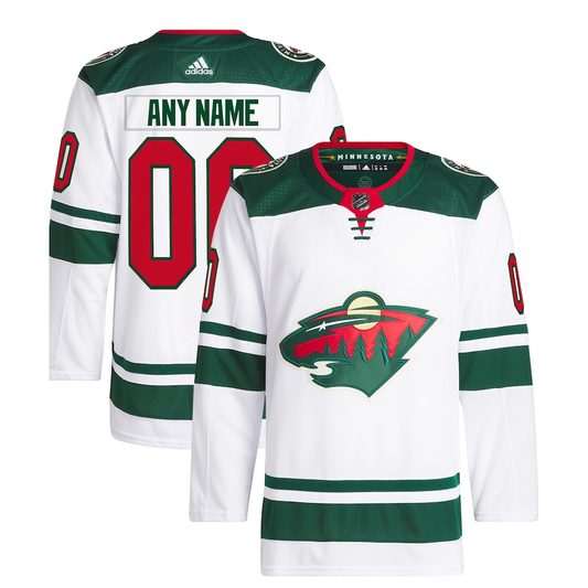 Men's Minnesota Wild White Away Primegreen Authentic Custom Jersey