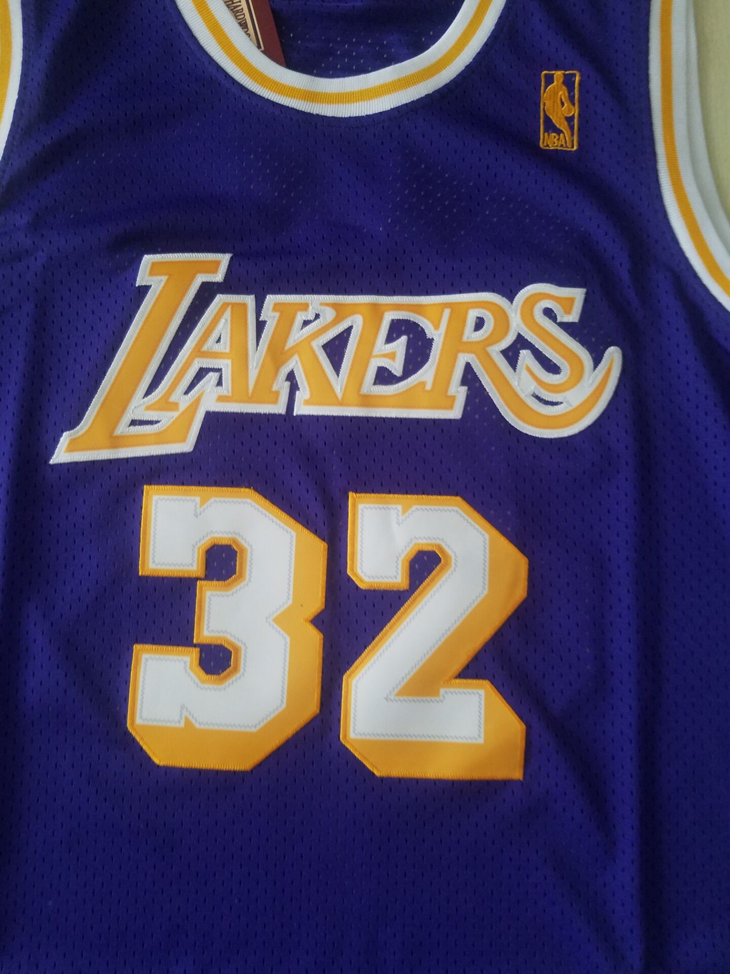 Men's Los Angeles Lakers Magic Johnson #32 Purple Throwback Jersey