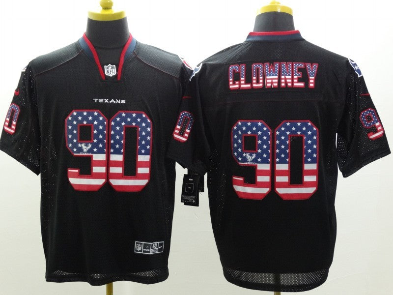 Men's Houston Texans Jadeveon Clowney #90 Black Game Jersey