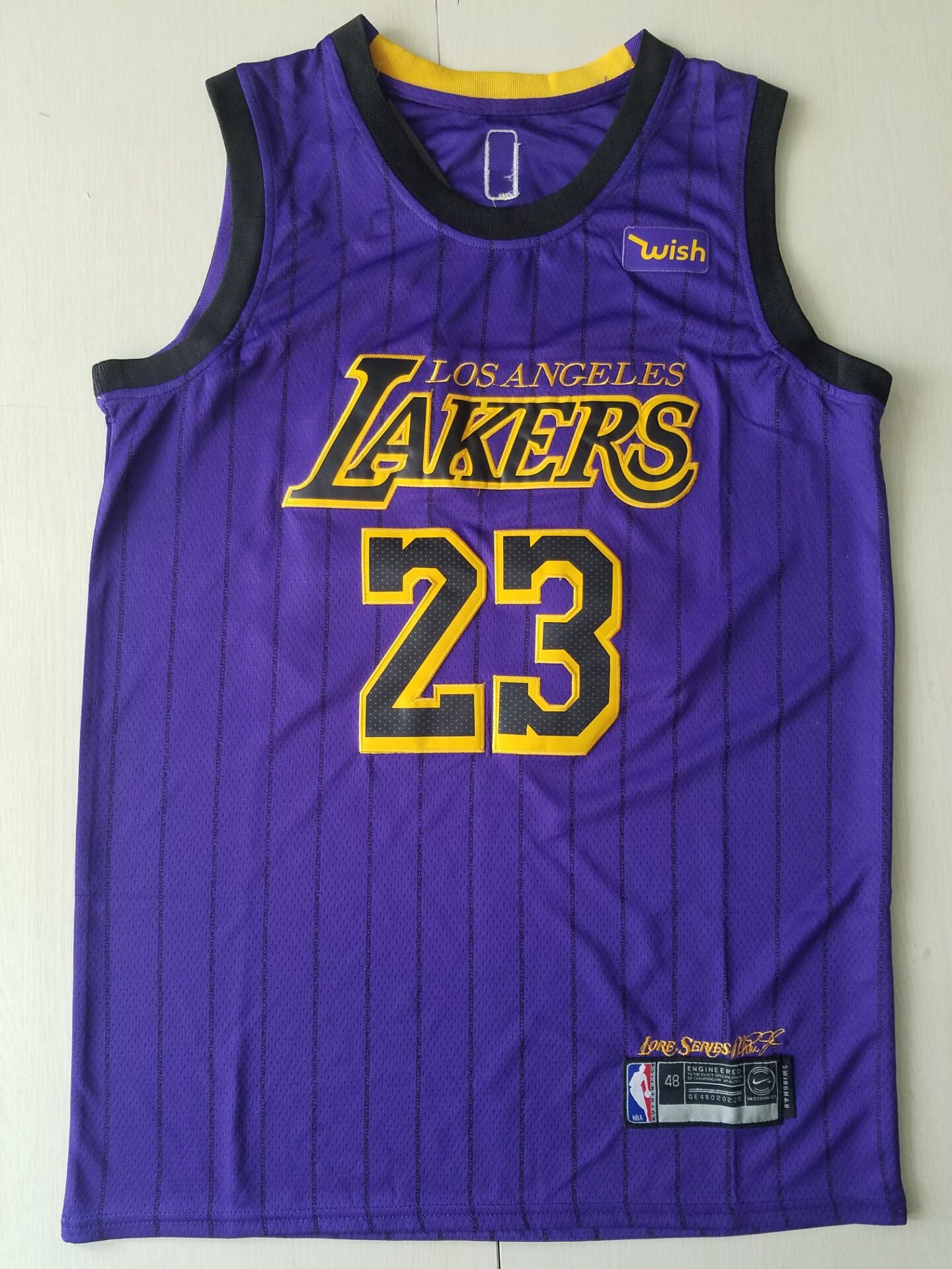 Men's Los Angeles Lakers LeBron James #23 Purple Swingman Jersey - City Edition