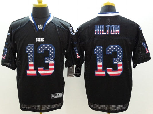 Men's Indianapolis Colts T.Y. Hilton #13 Black Game Jersey