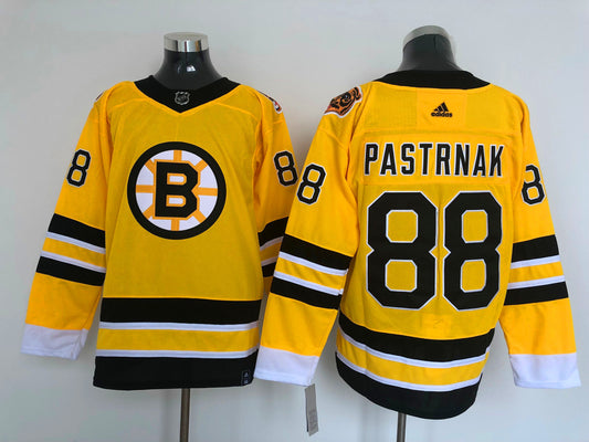 Men's Boston Bruins David Pastrnak #88 Yellow Player Jersey