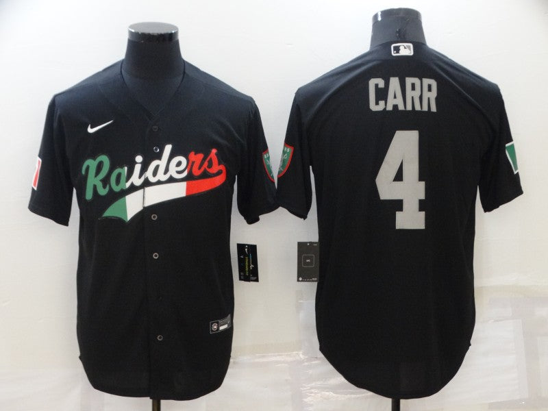 Men's Las Vegas Raiders Derek Carr #4 Black Team Game Jersey Joint Edition