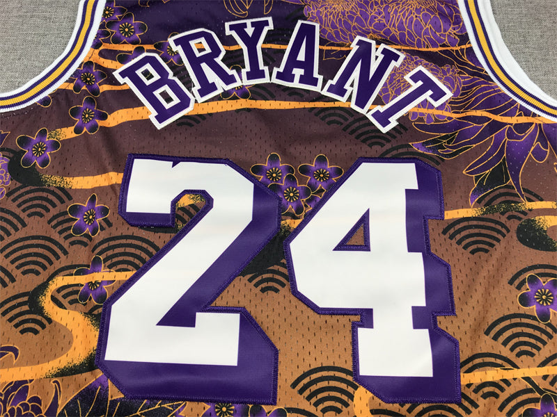 Men's Los Angeles Lakers Kobe Bryant #24 Year of Rabbit Edition Hardwood Classics Swingman Jersey