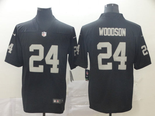 Men's Las Vegas Raiders Charles Woodson #24 Black Game Jersey