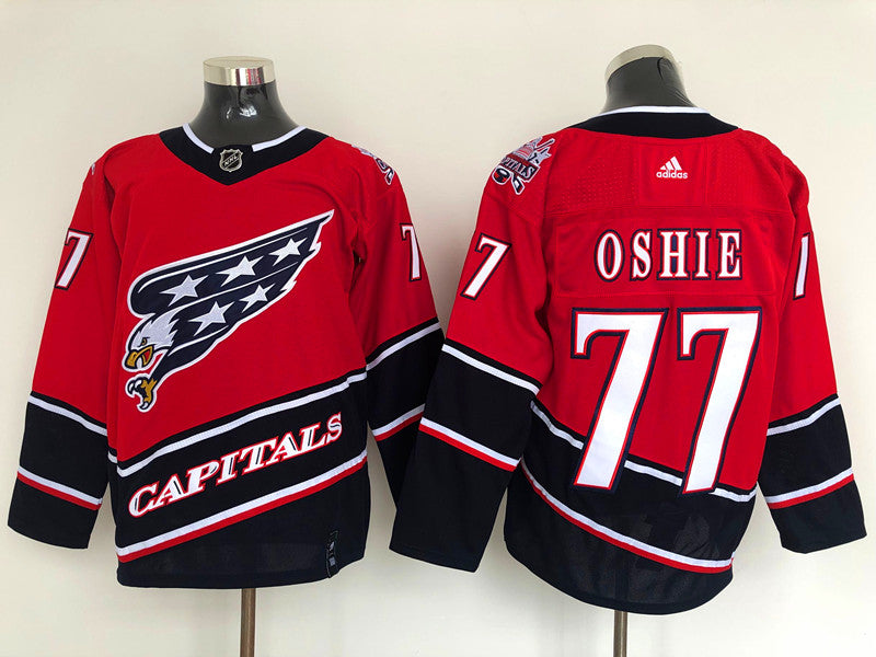 Men's Washington Capitals TJ Oshie #77 Red Player Game Jersey