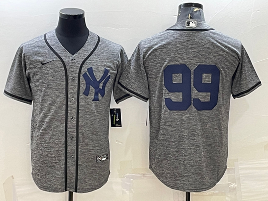 Men's New York Yankees Aaron Judge #99 Gray Replica Team Name Jersey