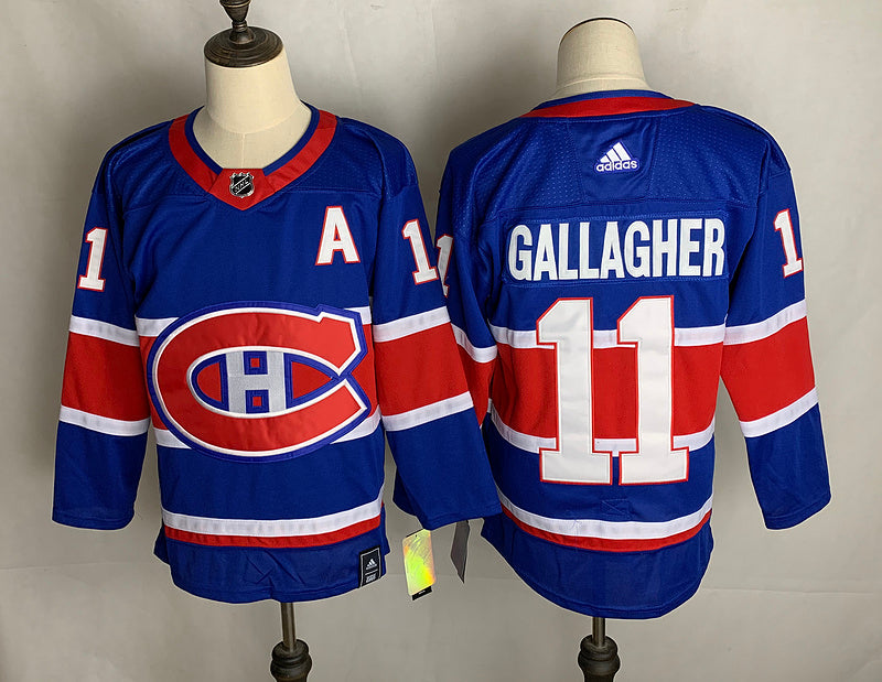 Men's Montreal Canadiens Brendan Gallagher #11 Blue Player Game Jersey