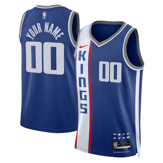 Men's Sacramento Kings Blue 2023/24 Custom Swingman Jersey - City Edition