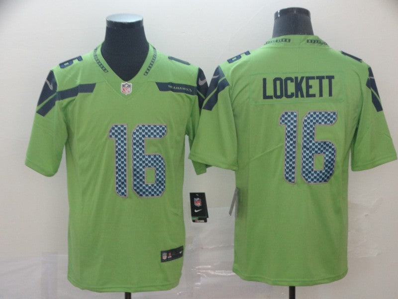 Men's Seattle Seahawks Tyler Lockett #16 Green Game Jersey