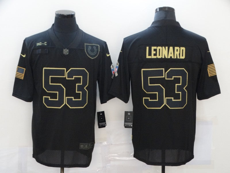 Men's Indianapolis Colts Darius Leonard #53 Black Game Jersey