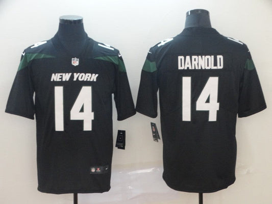 Men's New York Jets Sam Darnold #14 Black Game Player Jersey