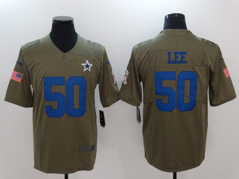 Men's Dallas Cowboys Sean Lee #50 Brown Game Jersey