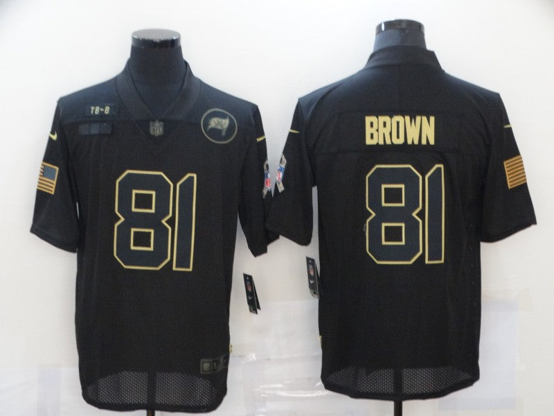 Men's Tampa Bay Buccaneers Antonio Brown #81 Black Game Jersey