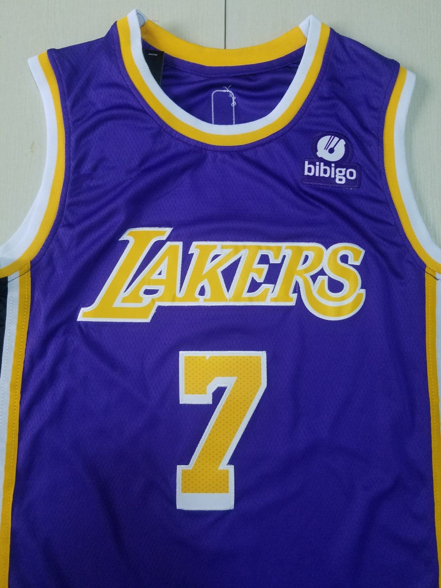 Men's Los Angeles Lakers Carmelo Anthony #7 Purple Fast Break Replica Jersey