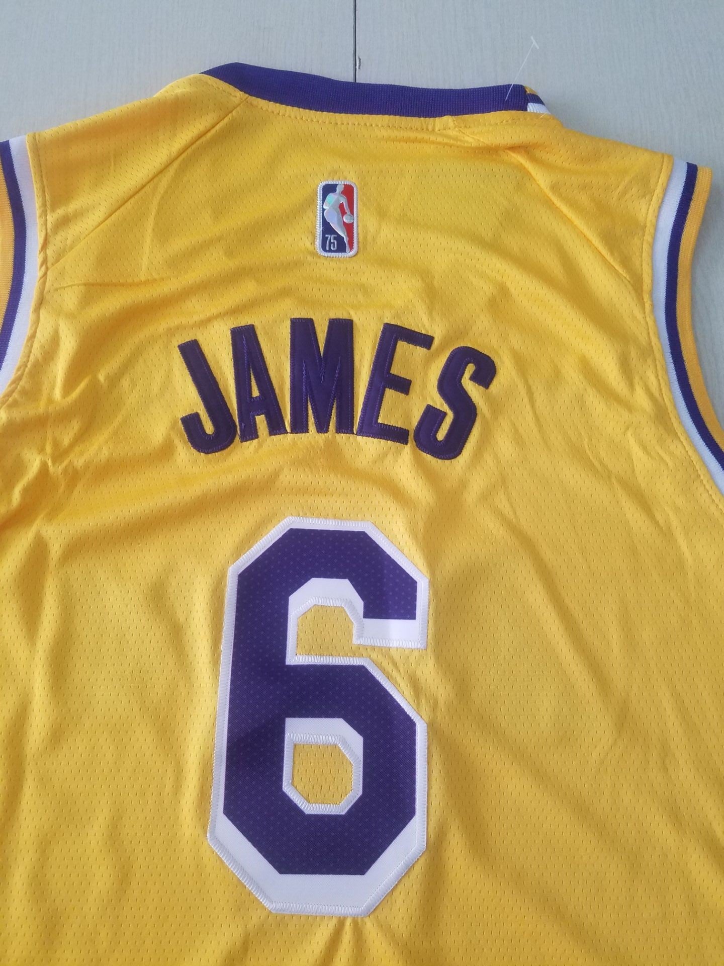 Men's Los Angeles Lakers LeBron James #6 NBA Yellow Jersey