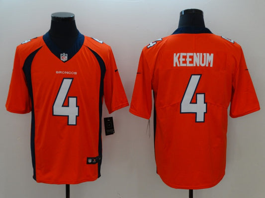 Men's Denver Broncos Case Keenum #4 Orange Game Jersey