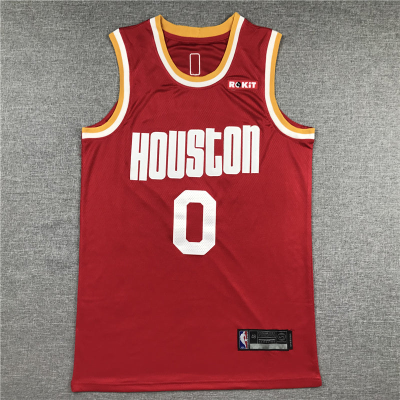 Men's Houston Rockets Russell Westbrook #0 NBA Classics Swingman Jersey - Retro Red