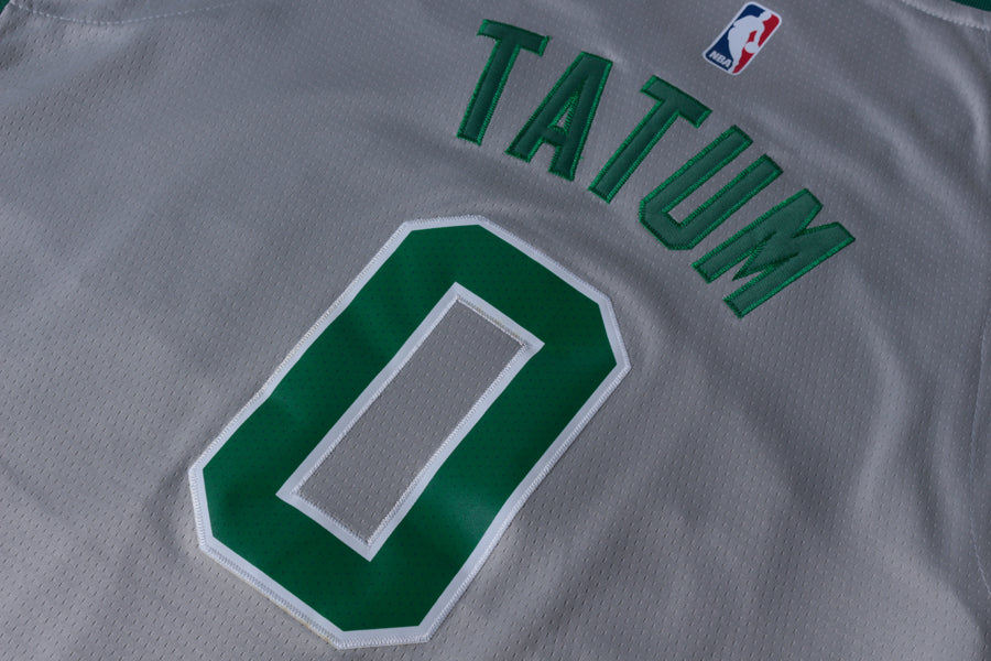 Men's Boston Celtics Jayson Tatum #0 NBA Gray Swingman Jersey