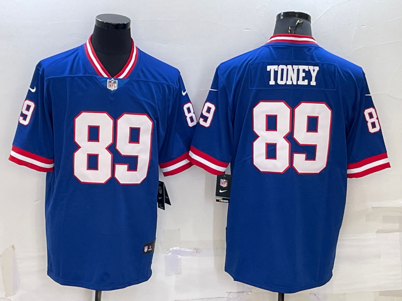 Men's New York Giants Kadarius Toney #89 Royal Classic Retired Player Game Jersey