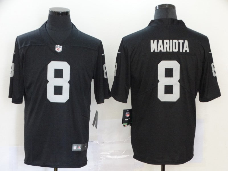 Men's Las Vegas Raiders Marcus Mariota #8 Black Game Jersey