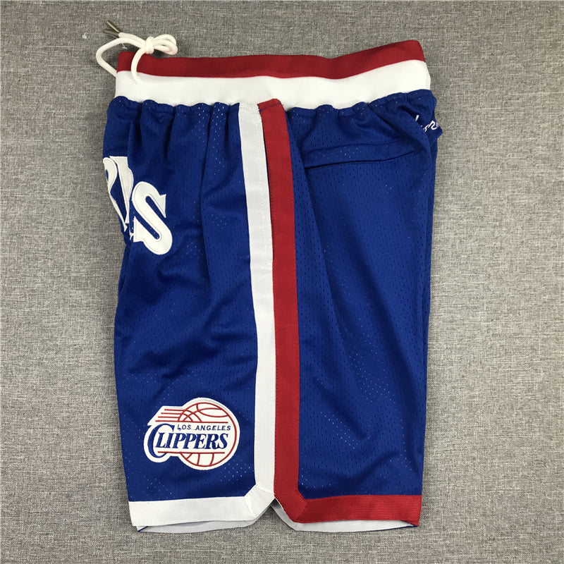 Men's LA Clippers 1984-85 Hardwood Classics Blue Basketball Shorts