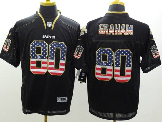 Men's New Orleans Saints Jimmy Graham #80 Black Game Player Jersey