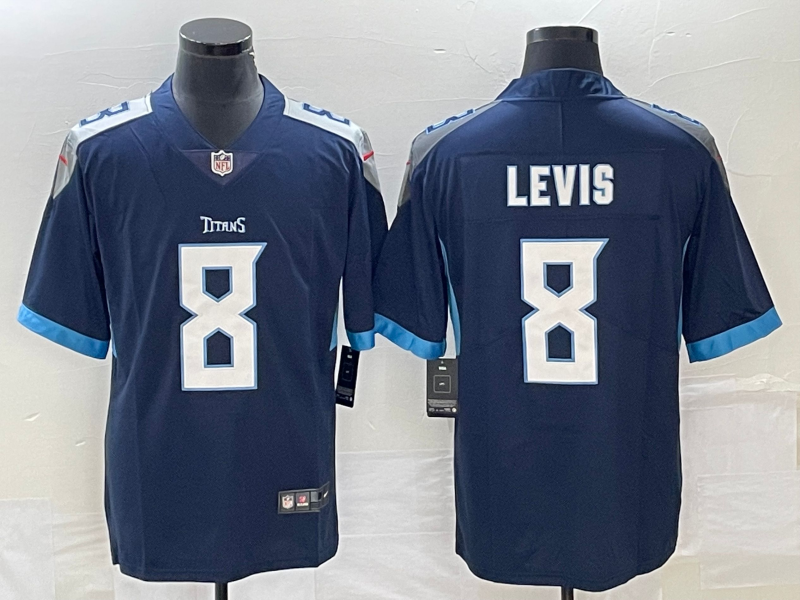 Men's Tennessee Titans Will Levis #8 Navy Game Jersey