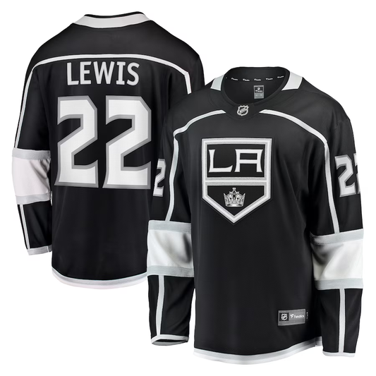 Men's Los Angeles Kings Trevor Lewis #22 Black Home Breakaway Jersey